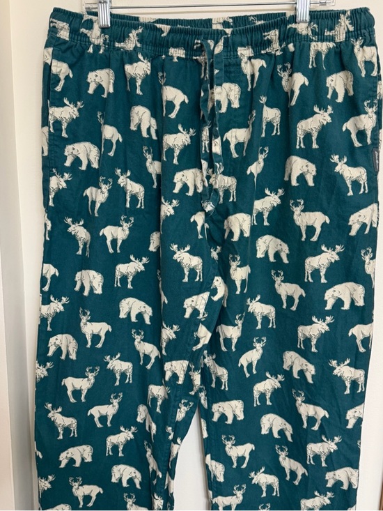 Eddie Bauer Other - Eddie Bauer Forest Animal Print Lounge Pants in Teal and Cream